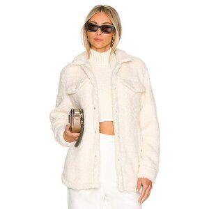 BLANKNYC Sherpa Shacket Jacket Shortbread